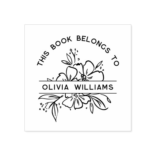 Moderne Blüte Dieses Buch gehört zum Individuelle Gummistempel (Prägung)