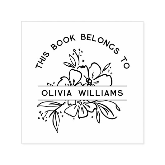 Moderne Blüte Dieses Buch gehört zum Individuelle Permastempel (Design)