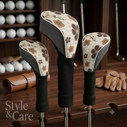 Moderne Blüten Abstrakt Golf Headcover