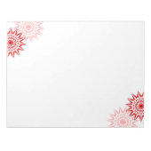 Moderne Blüten Notizblock (Vorderseite)