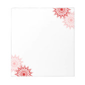 Moderne Blüten Notizblock (Vorderseite)
