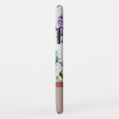 Moderne Blüten und Schmetterlinge mit Blütenmonogr Case-Mate iPhone Hülle (Hinten/Rechts)