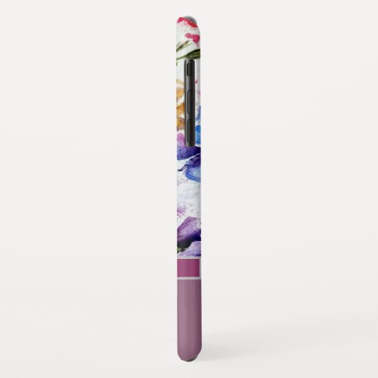 Moderne Blüten und Schmetterlinge mit Monogramm Na Case-Mate iPhone Hülle (Hinten/Links)