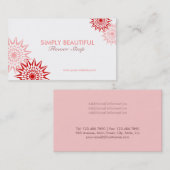 Moderne Blüten Visitenkarte (Vorne/Hinten)