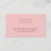 Moderne Blüten Visitenkarte (Rückseite)