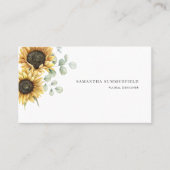 Moderne Blütenblume Eukalyptus Grüne Visitenkarte (Vorderseite)