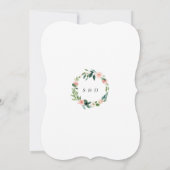 Moderne Blütencreme-Rose Einladung (Rückseite)