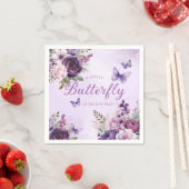 Moderne Blütendusche ein kleines Butterfly Girl Ba Serviette (Beispiel)