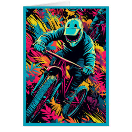 Moderne BMX Racer Grußkarte