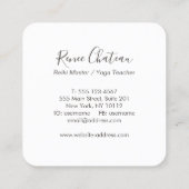 Moderne Bobo Celestial Moon Star Business Card Quadratische Visitenkarte (Rückseite)