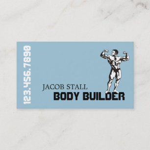 Moderne Body Builder Personal Trainer Fitness Visitenkarte