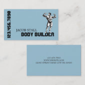 Moderne Body Builder Personal Trainer Fitness Visitenkarte (Vorne/Hinten)