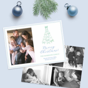 Moderne Bögen Blau Grün Frohe Weihnachten Foto