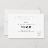 Moderne Bogen Custom Geschäft Handlettering Dankeskarte (Rückseite)