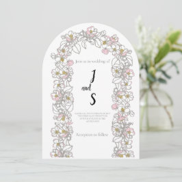 Moderne Bogen-Hochzeitseinladung | Stylisches Ästh Einladung