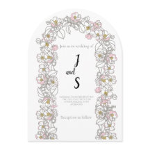 Moderne Bogen-Hochzeitseinladung | Stylisches Ästh