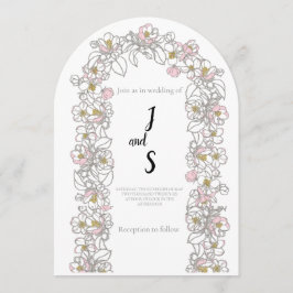 Moderne Bogen-Hochzeitseinladung | Stylisches Ästh Einladung