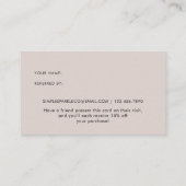 Moderne Bögen vermitteln einen Freund Empfehlungskarte (Rückseite)