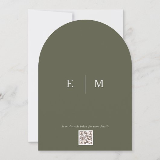 Moderne Bogenfolien-Hochzeit speichern die Datumsk Einladung (Rückseite)