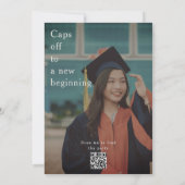 moderne bogenförmige Abschlussfeier  Einladung (Rückseite)