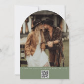 Moderne Bogenhochzeit speichert die Datumskarte Einladung (Rückseite)