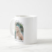 Moderne Bogenrahmen benutzerdefiniertes Abschlussf Kaffeetasse (Vorderseite Links)