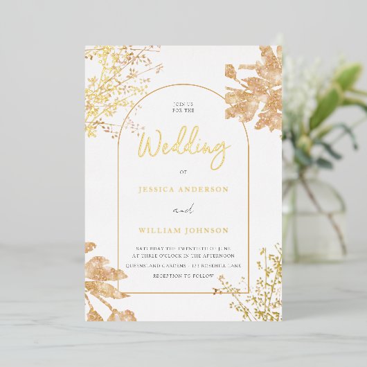 Moderne Bogenrahmen Folieneinladung (Stehend vorne)