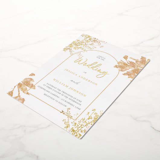 Moderne Bogenrahmen Folieneinladung (Gedreht)