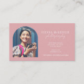 Moderne Bogenschrift Fotografie Beruflich Visitenkarte (Vorderseite)