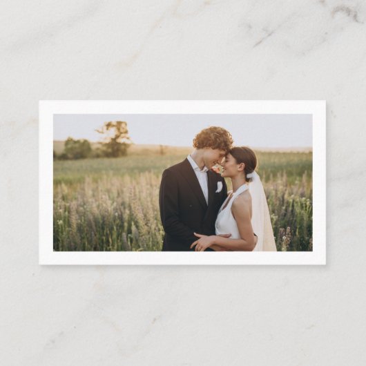 Moderne Bogenschrift Fotografie Beruflich Visitenkarte (Rückseite)