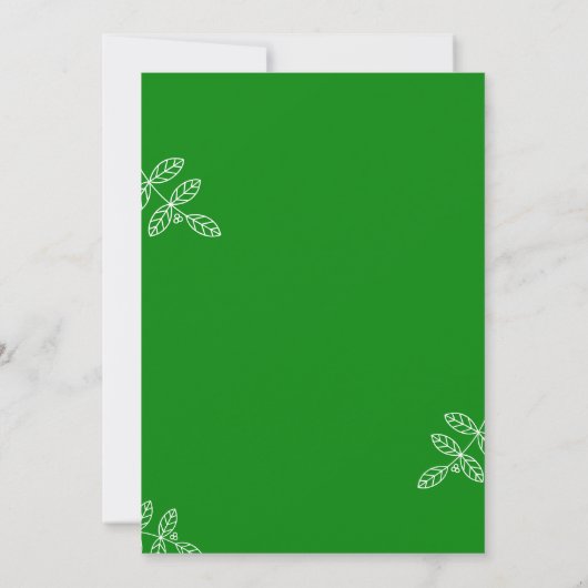 Moderne Bogenzweige Elegante Smaragdgrüne Hochzeit Einladung (Rückseite)