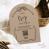 Moderne bohelle handgezogene Bogen KRAFT Retro Hoc Einladung