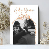 Moderne bohelle handgezogene Bogen TERRACOTTA Hoch Save The Date