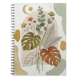 Moderne Bohemian-Aquarell-Notizbuch Notizblock