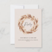 Moderne bohemianische Rustikale Pampas Gras Hochze RSVP Karte (Vorderseite)