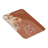 Moderne bohemianische Terracotta Pampas Gras stilv Magnet (Rechte Seite)