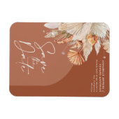 Moderne bohemianische Terracotta Pampas Gras stilv Magnet (Horizontal)