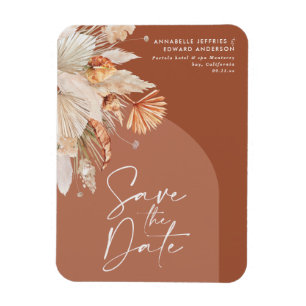 Moderne bohemianische Terracotta Pampas Gras stilv Magnet