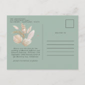 Moderne bohemianische Terracotta Pampas Gras Weide Ankündigungspostkarte (Rückseite)