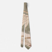 Moderne Bohemische Blätter und Formen Neck Tie Krawatte (Rückseite)