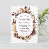 Moderne Bohemische Blumenzarge Einladung (Stehend Vorderseite)