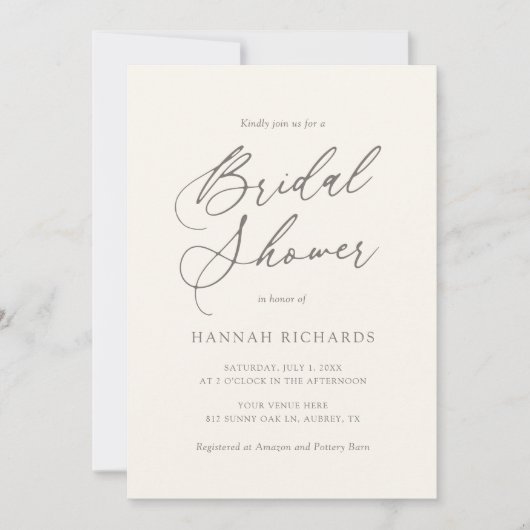 Moderne Bohemische Burnt Orange Brautparty Invitat Einladung (Vorderseite)