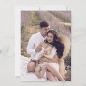 Moderne Bohemische Creme & Mauve Foto Hochzeit Einladung (Rückseite)