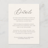 Moderne Bohemische Gästedaten für Hochzeiten Ca Begleitkarte (Vorderseite)