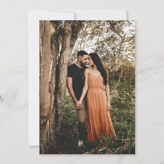 Moderne Bohemische Hochzeit mit floralen Wasserfar Einladung (Rückseite)