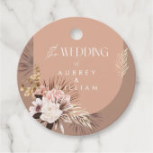 Moderne Bohemische Hochzeit mit floralen Wasserfar Geschenkanhänger (Vorderseite)