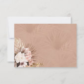 Moderne Bohemische Hochzeit mit floralen Wasserfar RSVP Karte (Rückseite)