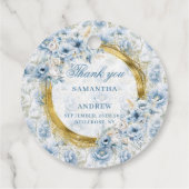 Moderne Bohemische Light Blue Gold Gastgeschenk Ho Geschenkanhänger (Rückseite)