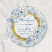 Moderne Bohemische Light Blue Gold Gastgeschenk Ho Geschenkanhänger (Vorderseite)