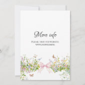 Moderne Bohemische Mongram Wasserfarbenblumenhochz Einladung (Rückseite)